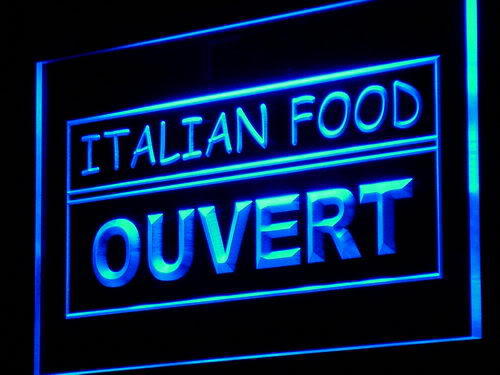 Italian Food Display Cafe neon Light Sign